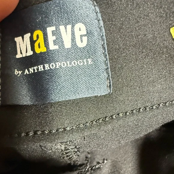 Maeve The Colette Ponte Pants 26 Black Wide Leg Career Minimalist Anthro - Picture 7 of 9